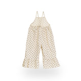 Daisy Dot Jumpsuit in cream with brown spots – back