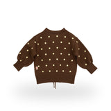 Honey Blossom Cardi in chocolate brown – back