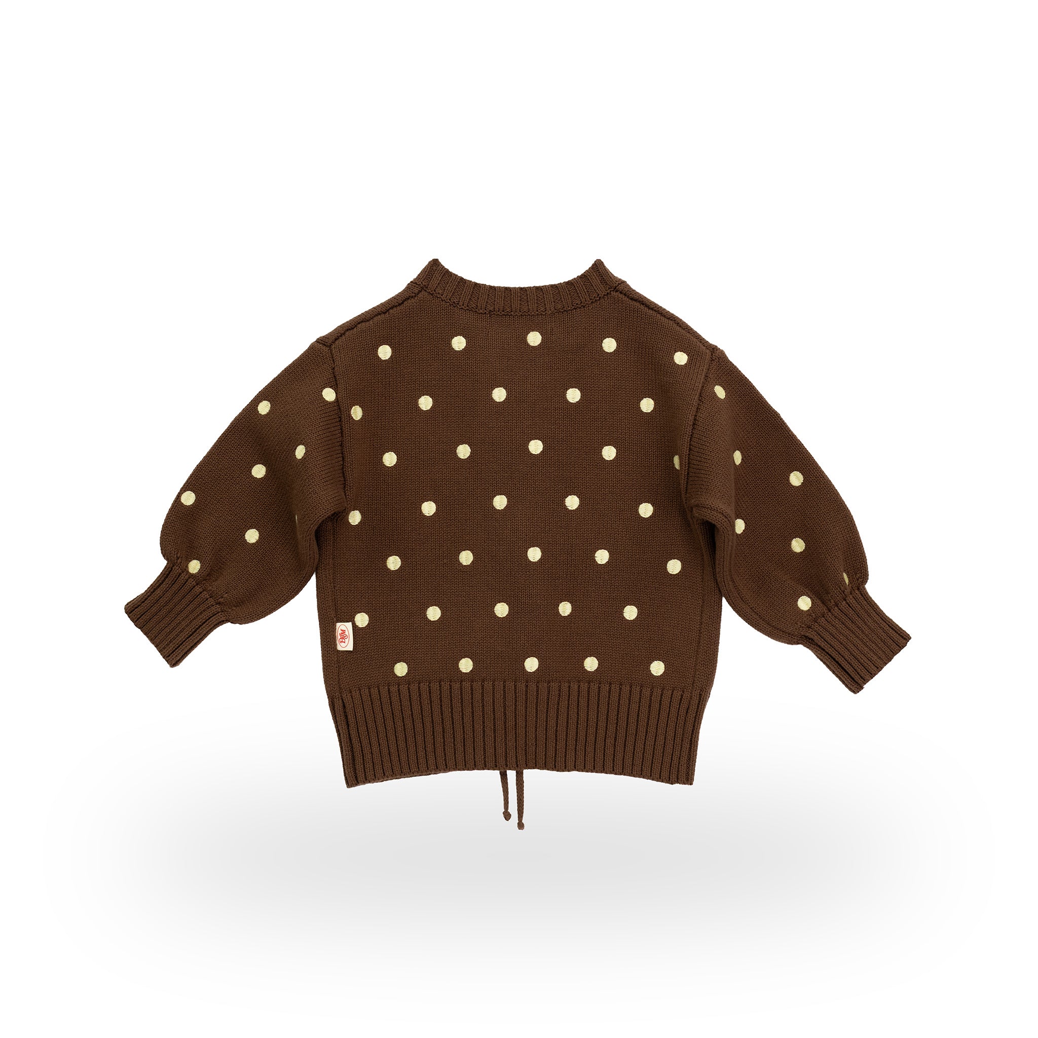 Honey Blossom Cardi in chocolate brown – back