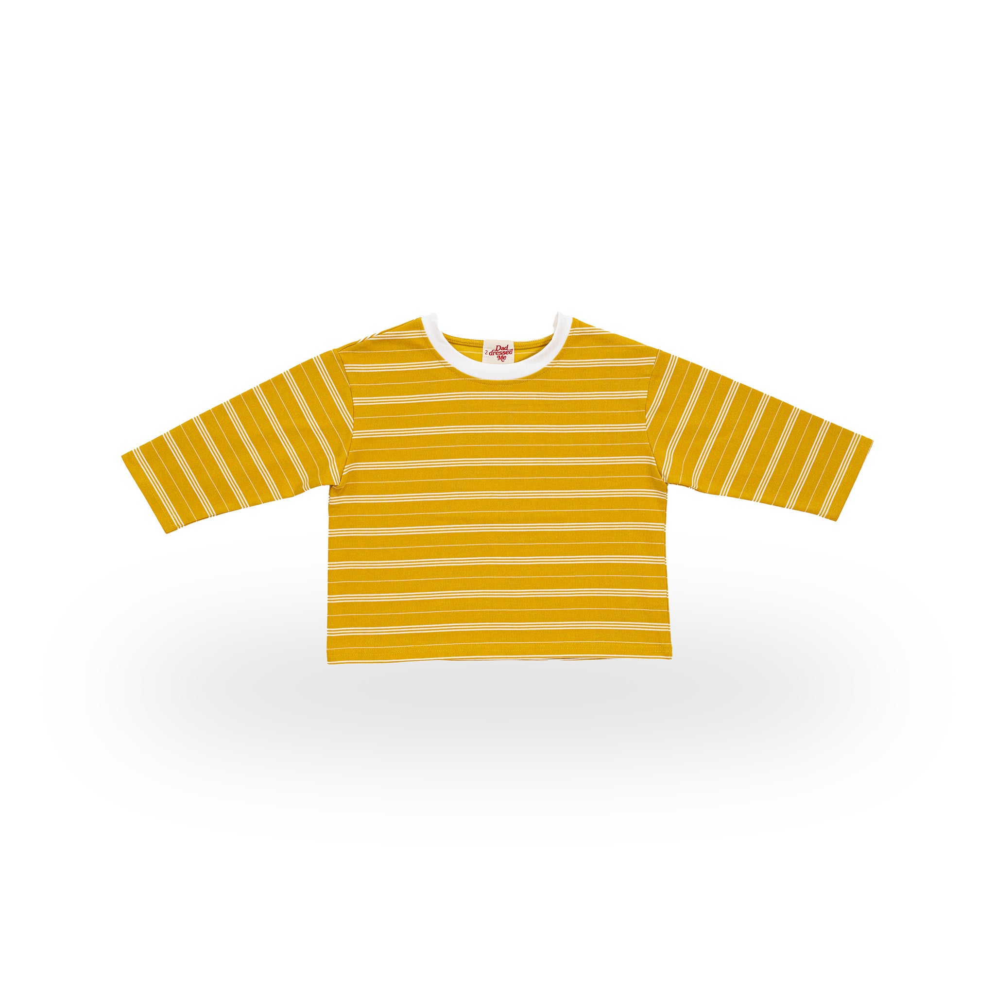 Last Light Long Sleeve in golden and cream stripe – front