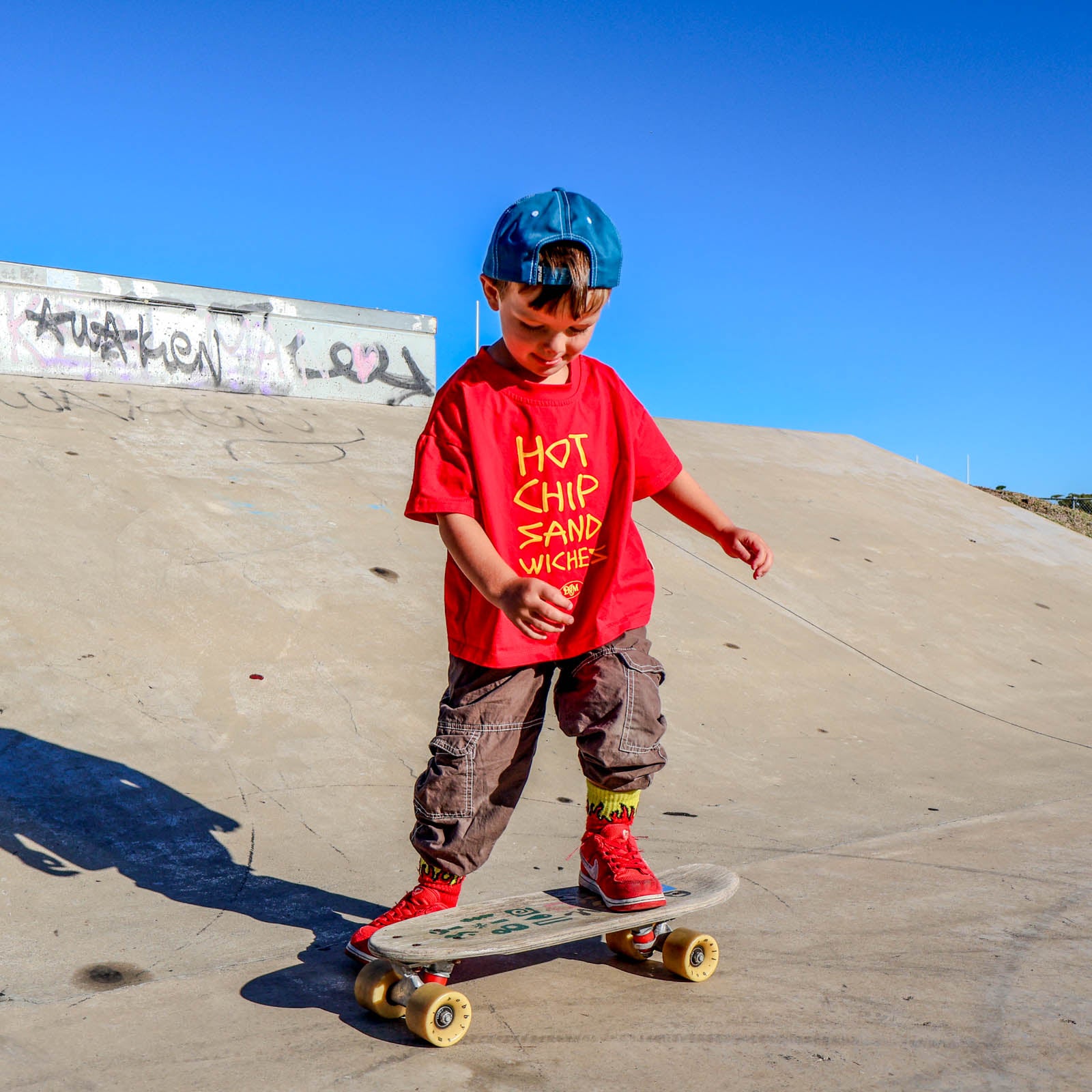 Kid wearing Hot Chippy Tee — Dad Dressed Me
