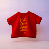 Hot Chippy Tee detail — nostalgic kids clothing