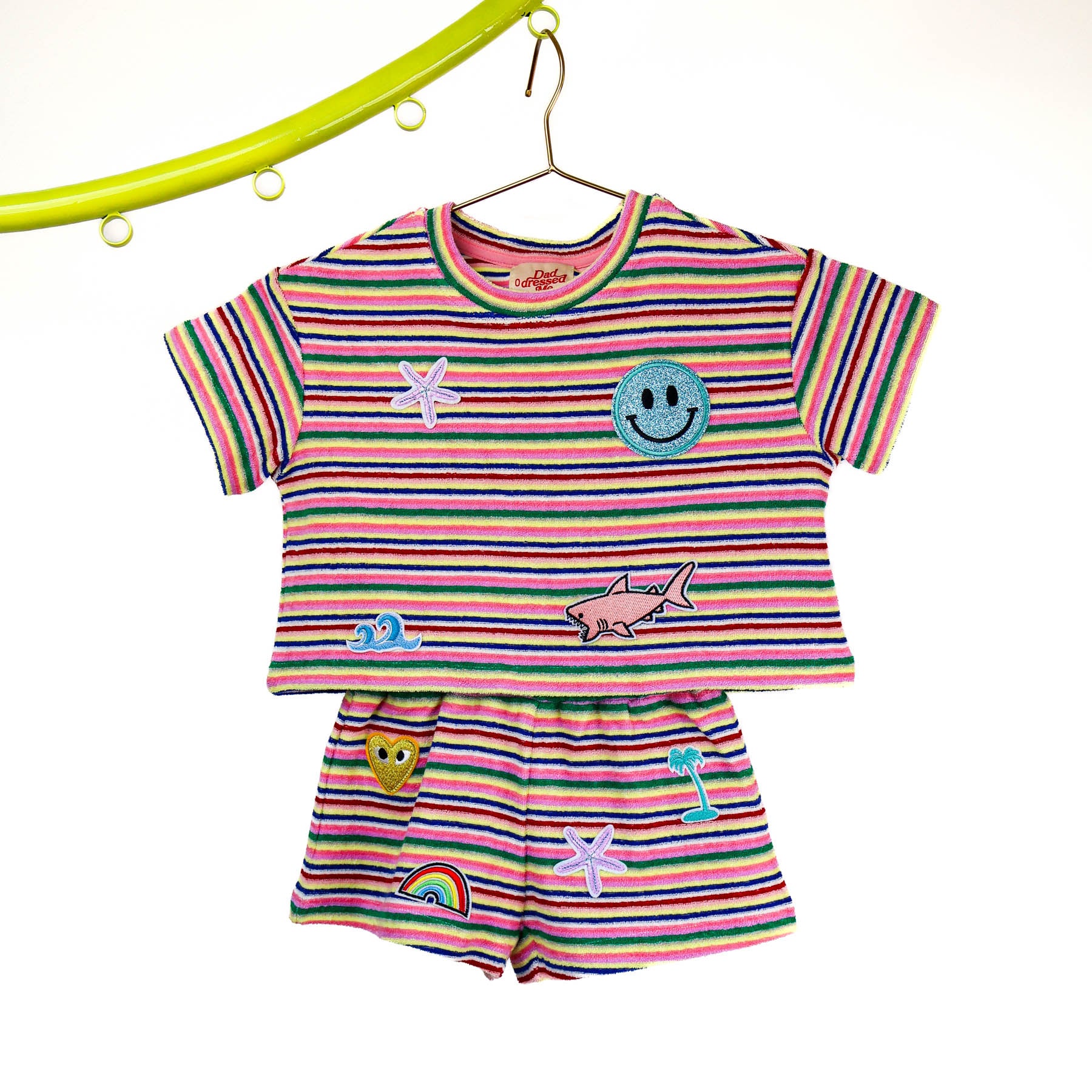 Toddler in Rainbow Reef Core Memories Set — retro kids clothes