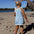 Sun Dress in Just Keep Swimming — dolphin knit kids dress by Dad Dressed Me