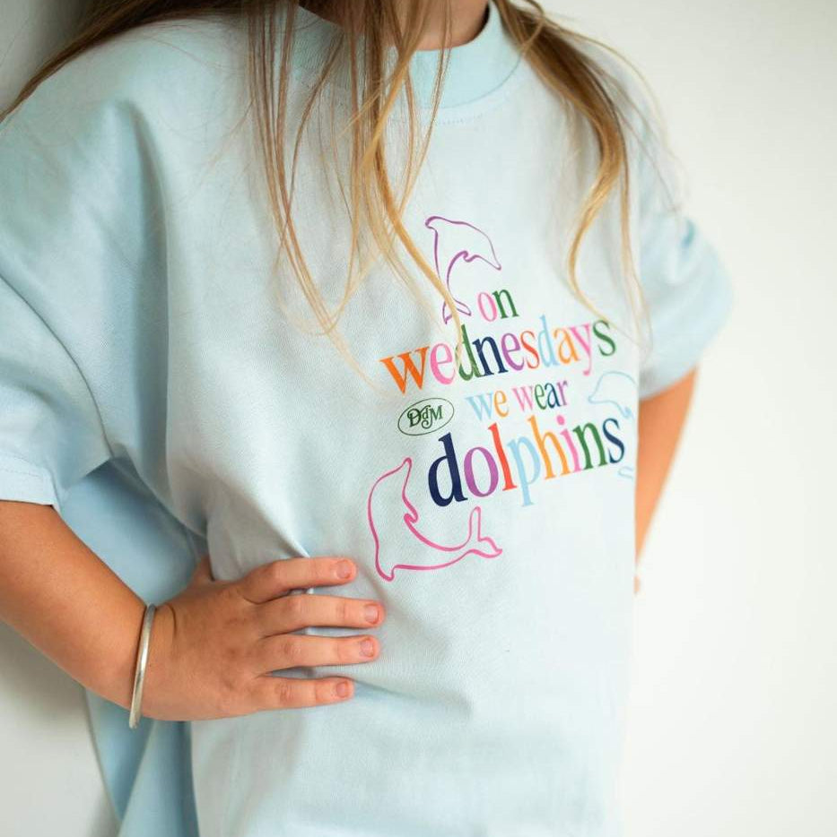 Little Dolphin Club Tee — cotton kids tee by Dad Dressed Me