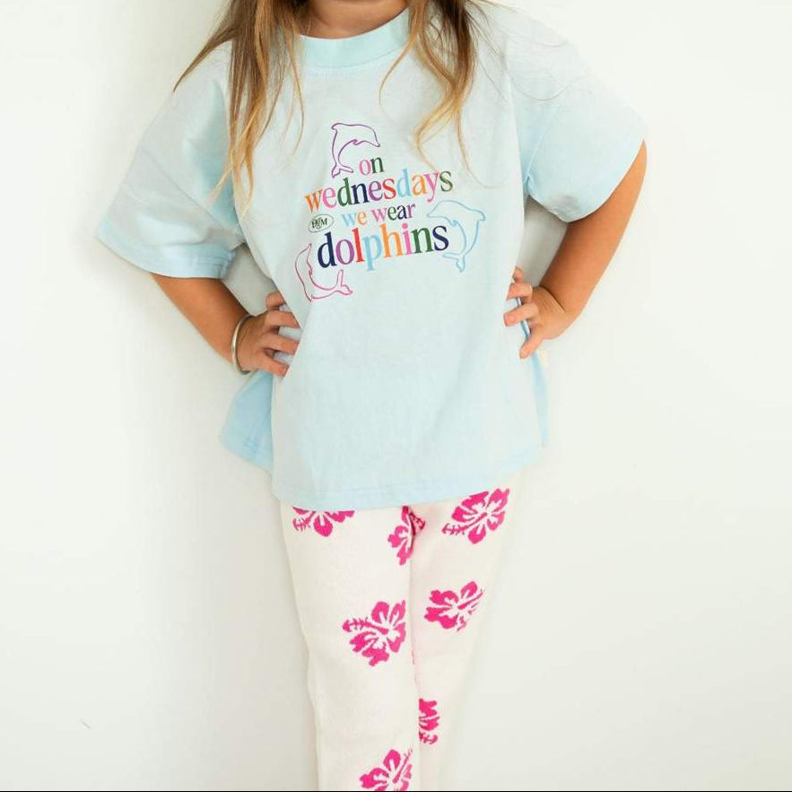Little Dolphin Club tee detail — Dad Dressed Me